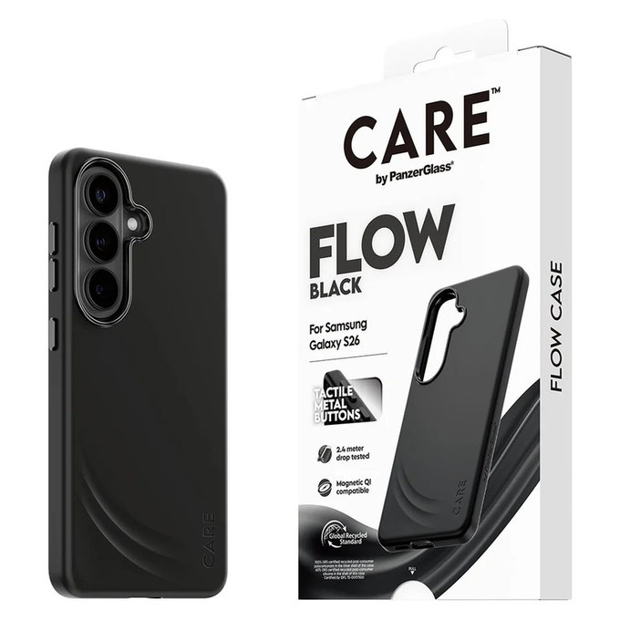 Maska FLOW s QI za Samsung Galaxy S26, Crna, PanzerGlass