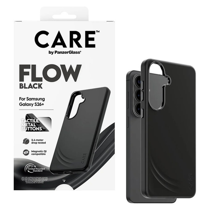 Maska FLOW s QI za Samsung Galaxy S26+, Crna, PanzerGlass