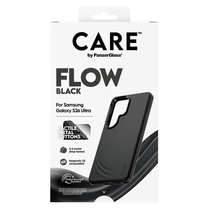 Maska FLOW s QI za Samsung Galaxy S26 Ultra, Crna, PanzerGlass