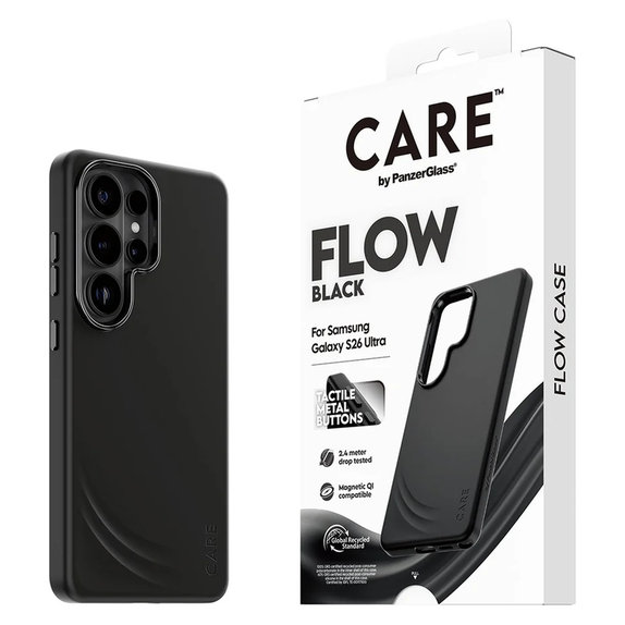 Maska FLOW s QI za Samsung Galaxy S26 Ultra, Crna, PanzerGlass