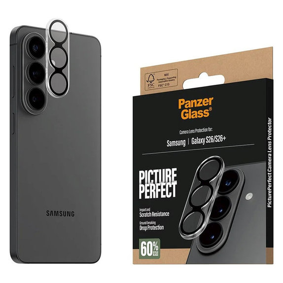 Zaštita objektiva PicturePerfect za Samsung S26/S26+, Crna, PanzerGlass