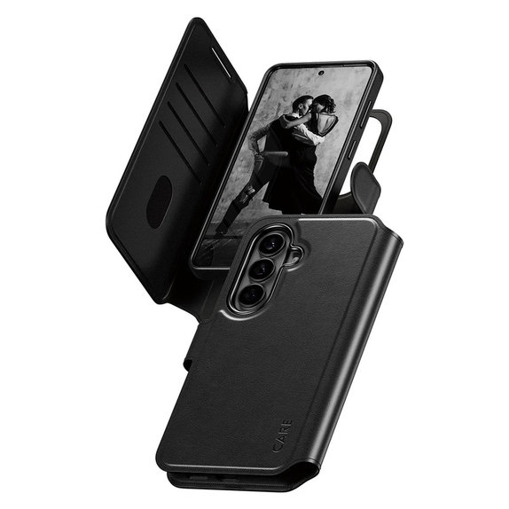 Maska Tango Wallet Two-In-One s QI za Samsung Galaxy S26, Crna, PanzerGlass