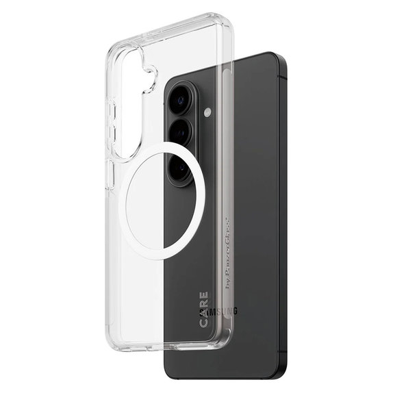 Maska Urban Explorer s bijelim QI za Samsung Galaxy S26, Prozirna, PanzerGlass