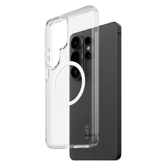 Maska Urban Explorer s bijelim QI za Samsung Galaxy S26 Ultra, Prozirna, PanzerGlass