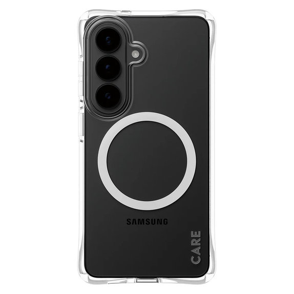Maska Samba s bijelim QI za Samsung Galaxy S26, Prozirna, PanzerGlass