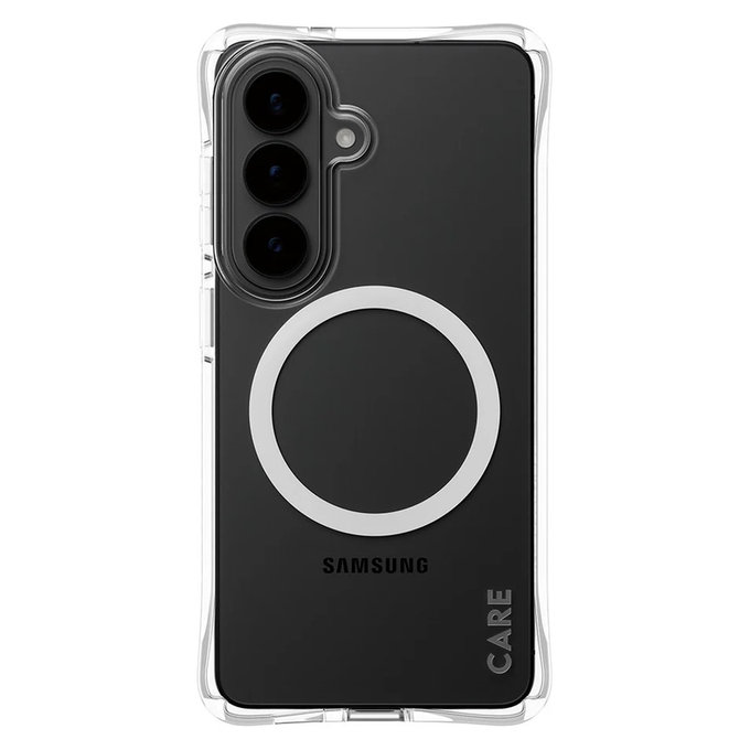 Maska Samba s bijelim QI za Samsung Galaxy S26, Prozirna, PanzerGlass