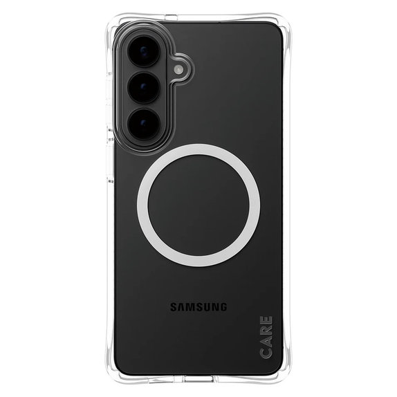 Maska Samba s bijelim QI za Samsung Galaxy S26+, Prozirna, PanzerGlass
