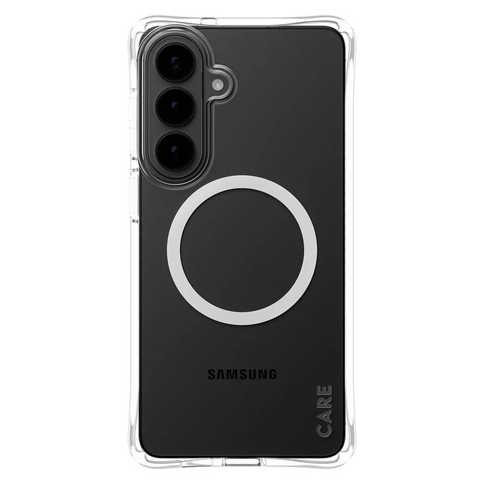 Maska Samba s bijelim QI za Samsung Galaxy S26+, Prozirna, PanzerGlass