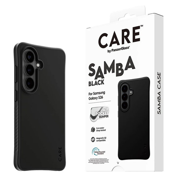 Maska Samba s QI za Samsung Galaxy S26, Crna, PanzerGlass