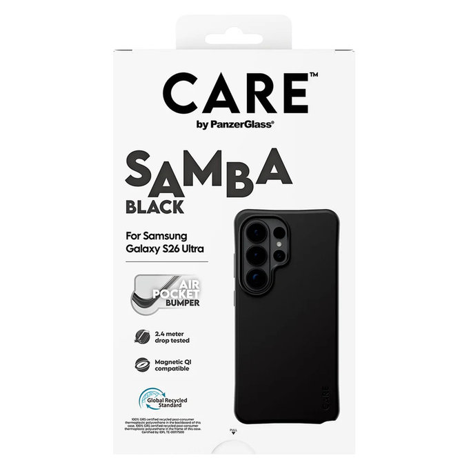 Maska Samba s QI za Samsung Galaxy S26 Ultra, Crna, PanzerGlass