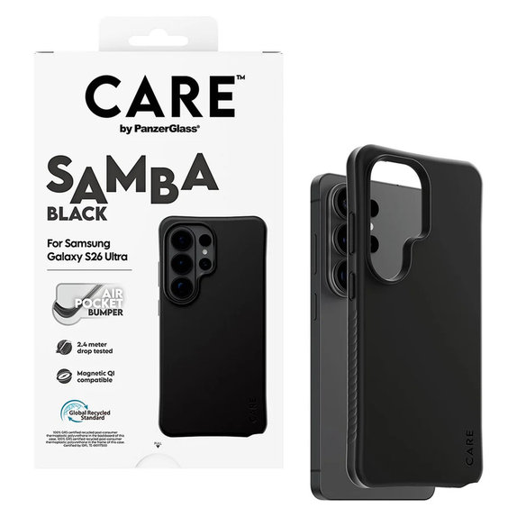 Maska Samba s QI za Samsung Galaxy S26 Ultra, Crna, PanzerGlass