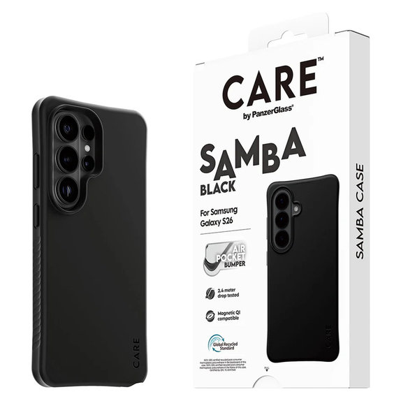 Maska Samba s QI za Samsung Galaxy S26 Ultra, Crna, PanzerGlass
