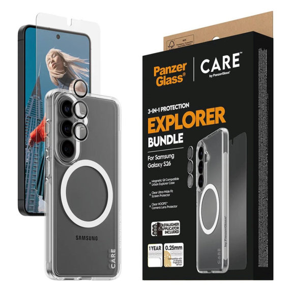 Bundle 3u1 Explorer za Samsung S26, PanzerGlass