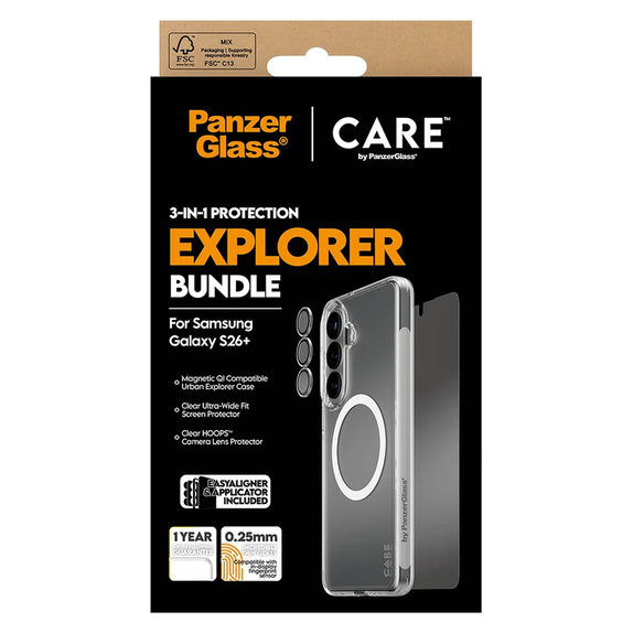 Bundle Explorer 3u1 za Samsung Galaxy S26+, PanzerGlass