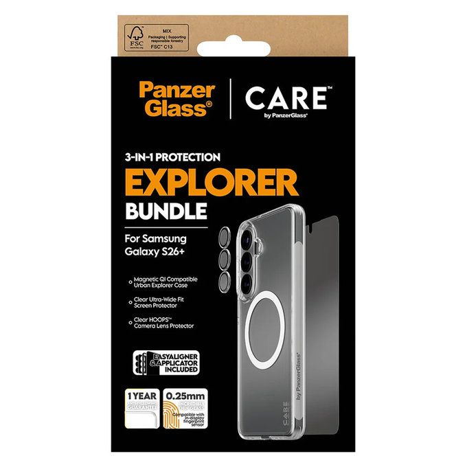 Bundle Explorer 3u1 za Samsung Galaxy S26+, PanzerGlass