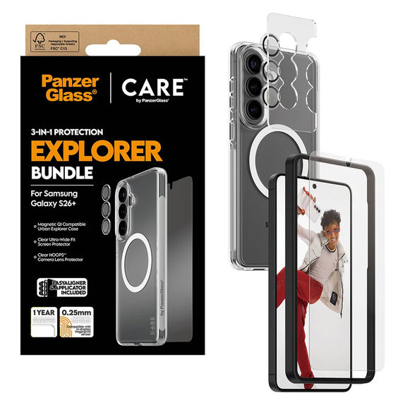 Bundle Explorer 3u1 za Samsung Galaxy S26+, PanzerGlass
