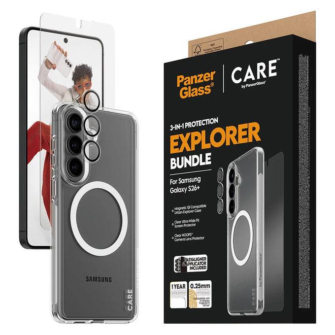 Bundle Explorer 3u1 za Samsung Galaxy S26+, PanzerGlass