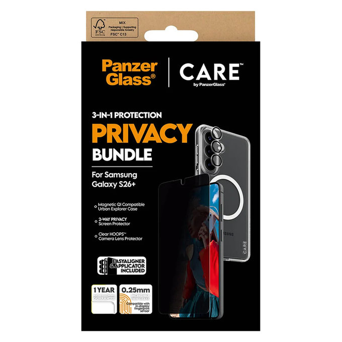 Bundle Privacy 3u1 za Samsung Galaxy S26+, PanzerGlass