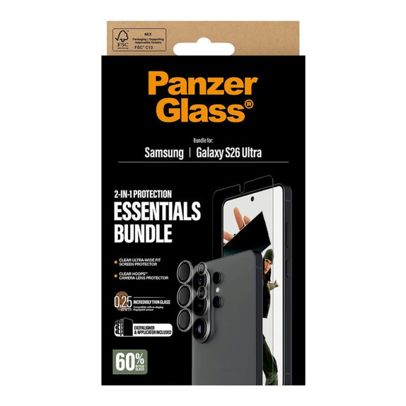 Bundle Essentials 2u1 za Samsung S26 Ultra, PanzerGlass