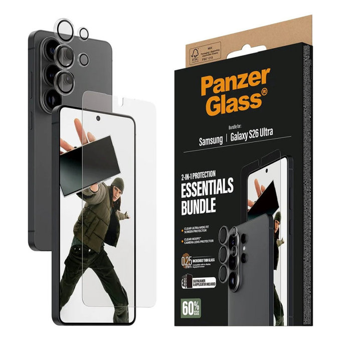 Bundle Essentials 2u1 za Samsung S26 Ultra, PanzerGlass