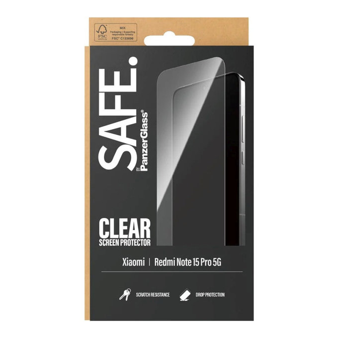 UWF kaljeno staklo za Xiaomi Redmi Note 15 Pro 5G, Crna, SAFE