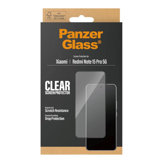 UWF kaljeno staklo za Xiaomi Redmi Note 15 Pro 5G, Crna, PanzerGlass