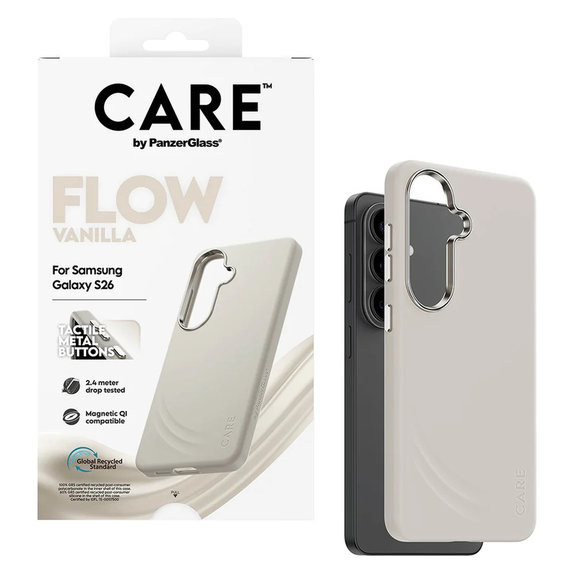 Maska FLOW s QI za Samsung Galaxy S26, Vanilla, PanzerGlass
