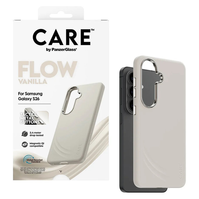 Maska FLOW s QI za Samsung Galaxy S26, Vanilla, PanzerGlass