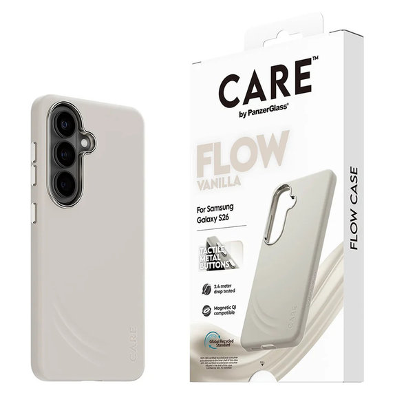 Maska FLOW s QI za Samsung Galaxy S26, Vanilla, PanzerGlass