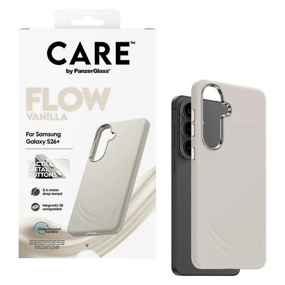 Maska FLOW s QI za Samsung Galaxy S26+, Vanilla, PanzerGlass