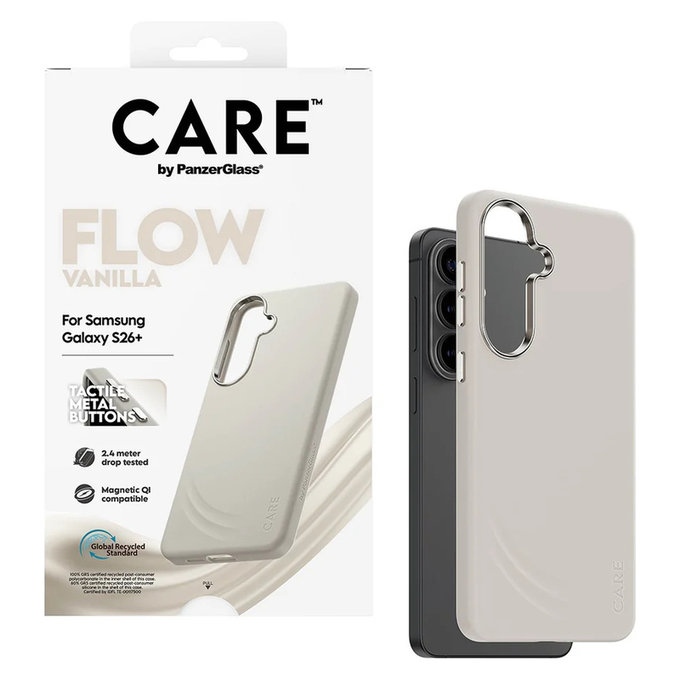 Maska FLOW s QI za Samsung Galaxy S26+, Vanilla, PanzerGlass