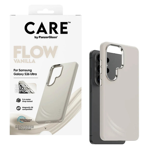 Maska FLOW s QI za Samsung Galaxy S26 Ultra, Vanilla, PanzerGlass