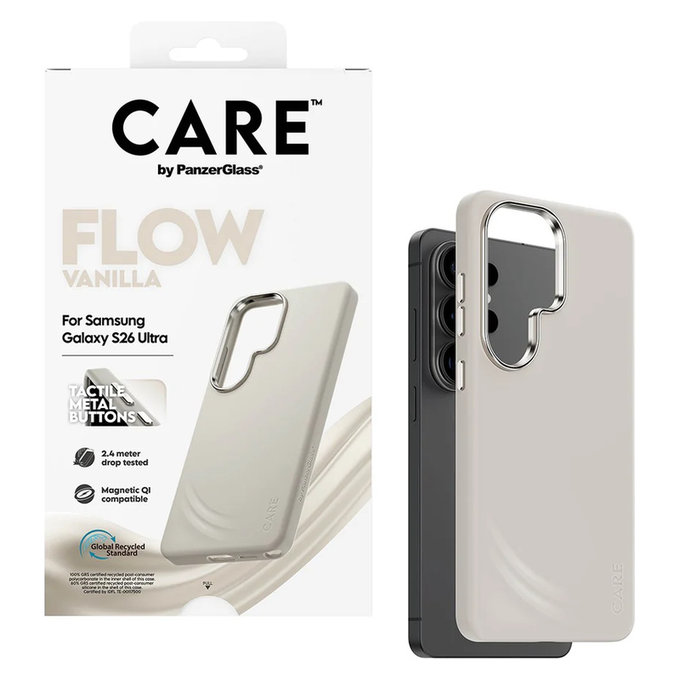 Maska FLOW s QI za Samsung Galaxy S26 Ultra, Vanilla, PanzerGlass