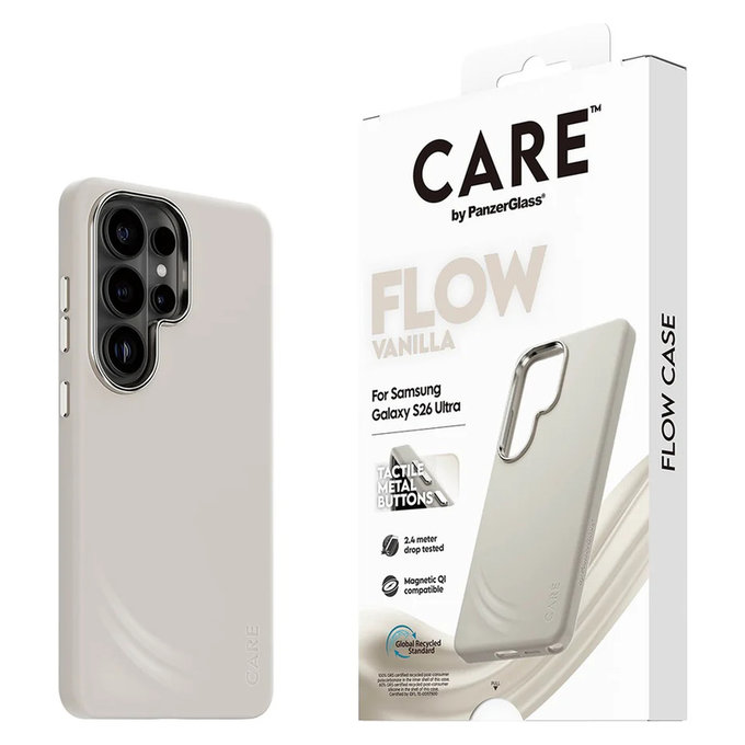 Maska FLOW s QI za Samsung Galaxy S26 Ultra, Vanilla, PanzerGlass