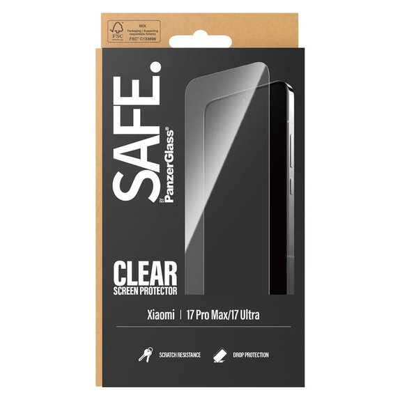 Kaljeno staklo UWF za Xiaomi 17 Ultra, Crna, SAFE by PanzerGlass