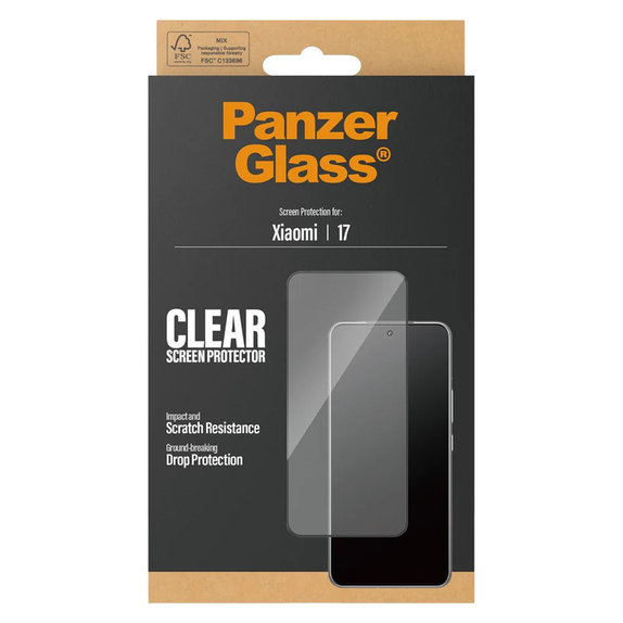 Kaljeno staklo UWF za Xiaomi 17, Crna, PanzerGlass