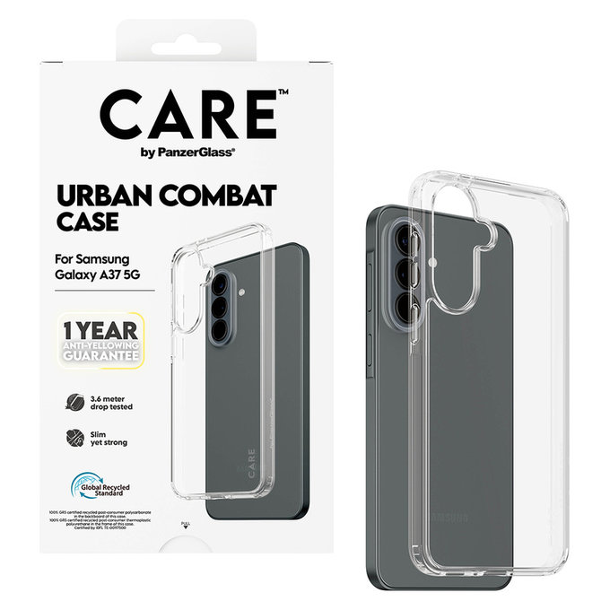 Maska Urban Combat za Samsung Galaxy A37, Prozirna, PanzerGlass