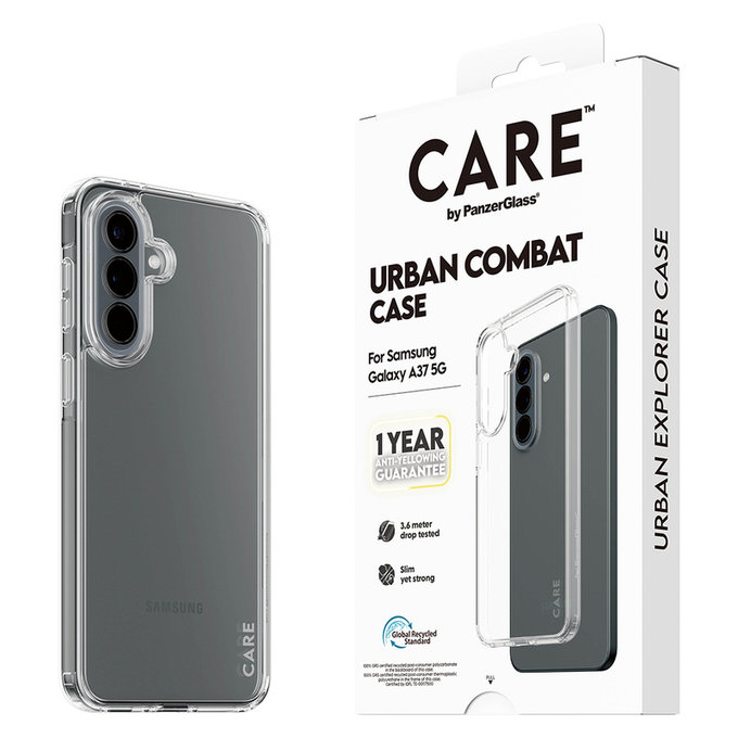 Maska Urban Combat za Samsung Galaxy A37, Prozirna, PanzerGlass
