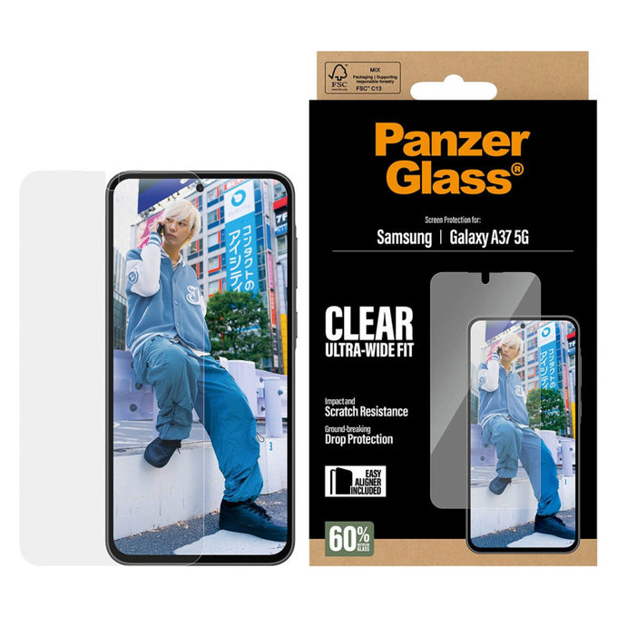 PanzerGlass - UWF kaljeno staklo s aplikatorom za Samsung Galaxy A37, prozirno