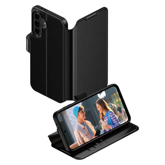 Maska Wallet Kickstand za Samsung Galaxy A37, Crna, PanzerGlass