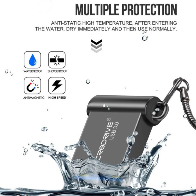 Metalni USB flash disk 64 GB, USB 3.0, srebrni