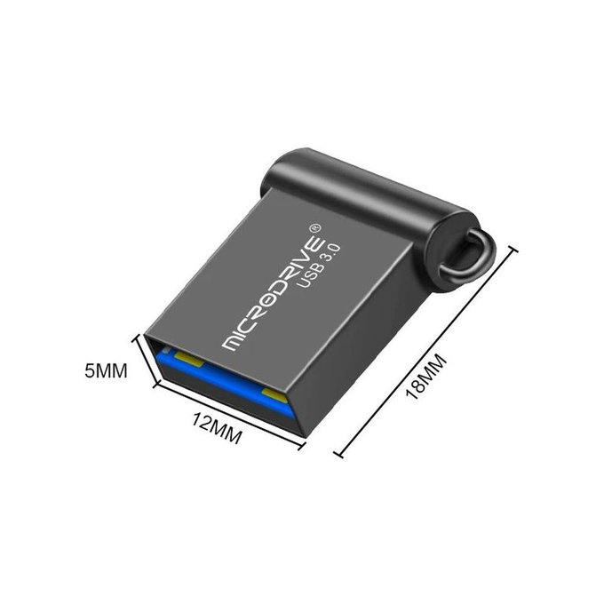 Metalni USB flash disk 64 GB, USB 3.0, srebrni