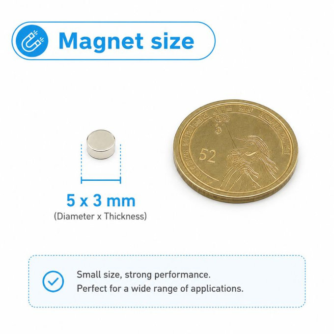 Neodimijski cilindrični magnet N35, 5 x 3mm, 200kom