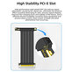 PCIe 4.0 x16 riser kabel za grafičku karticu, 20cm, crni