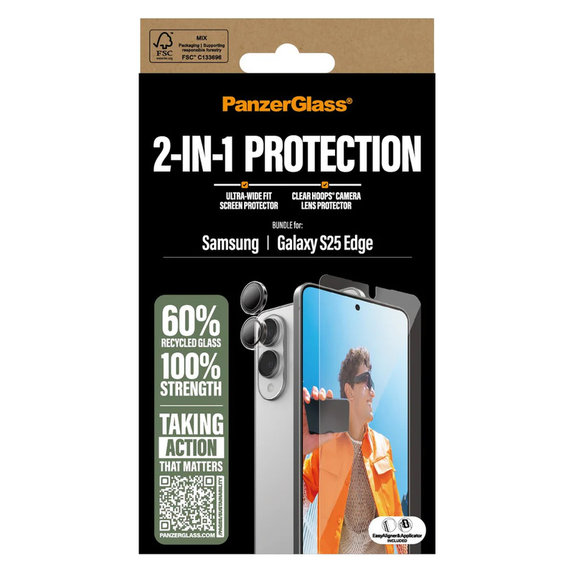 Bundle 2u1 za Samsung Galaxy S25 Edge, PanzerGlass