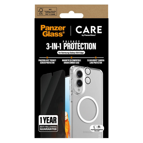Bundle 3u1 Privacy za Samsung Galaxy S25 Edge, PanzerGlass