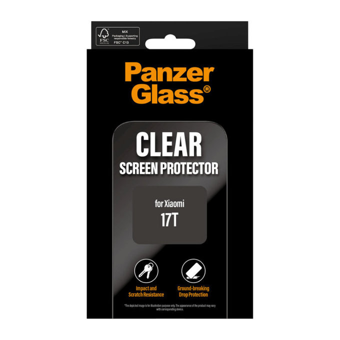 Kaljeno staklo UWF za Xiaomi 17T, Crna, PanzerGlass