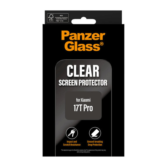 Kaljeno staklo UWF za Xiaomi 17T Pro, Crna, PanzerGlass