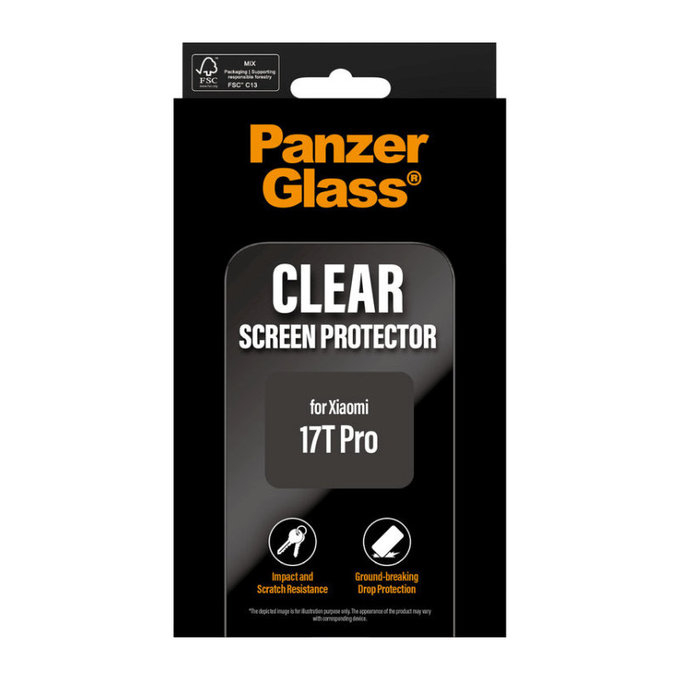 Kaljeno staklo UWF za Xiaomi 17T Pro, Crna, PanzerGlass