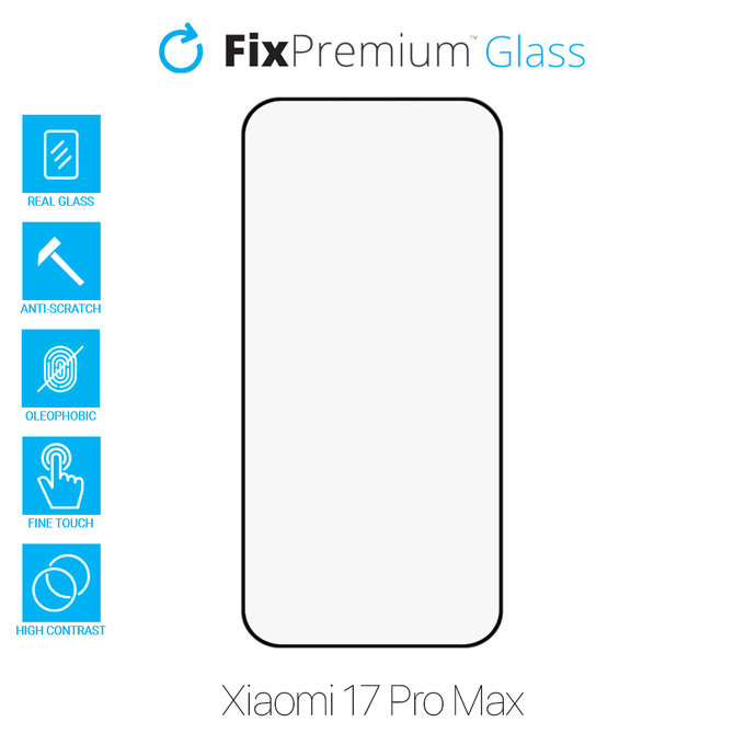 FixPremium FullCover Glass - Kaljeno staklo za Xiaomi 17 Pro Max